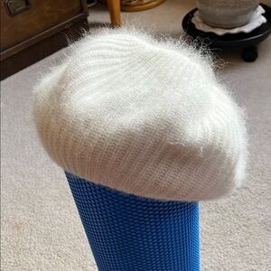 Vintage Lids White Knit Beret